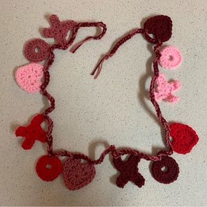 Valentines XOXO Hearts Garland New Handmade Crochet
